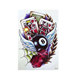 Geçici Kart ve Bilardo Topu Tatto Geçici Dövme