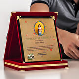 Kişiye Özel Fotoğraflı Kitap Kurdu Tasarımlı Hediyelik Teşekkür Plaketi