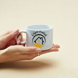 Kurumsal Firmalara Özel Logolu Seramik Motto Kahve Fincanı