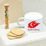 Kişiye Özel Ay Yıldız Tasarımlı Motto Kahve Fincanı – Hediye ve Özel Günler İçin Şık Tasarım