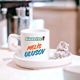 Gazetecilere Özel Tasarımlı Türk Kahve Fincanı – Basın & Medya Temalı Hediyelik Tekli Fincan