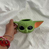 Star Wars Mandalorian The Child Grogu Baby Yoda Figürlü 3 Boyutlu Porselen Kupa Mug Kahve Bardak