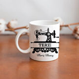 Terzilere Özel Tasarımlı İsim Yazılabilir Hediye Kupa Bardak