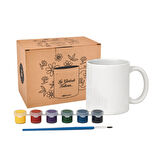 Kupa Bardak Boyama Seti – Kendin Tasarla Hediye Kutulu Seramik Kupa ve Boya Seti