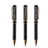 Kişiye Özel İsim Yazılı Tükenmez Kalem ve Hediye Kutusu | Siyah Gold Lüks Kalem