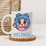 Kız Çocuklarına Özel İsimli Sevimli Karakter Kupa Bardak