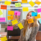 Elektrostatik Yapışkanlı Akıllı Not Kağıdı 7x10 cm – 50 Sayfa Pratik Ofis Not Defteri