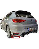 Seat Leon Mk3 2013-2017 Aero Tampon Sağ - Sol Flapları (Plastik) (( PARLAK SİYAH ))