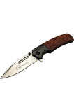 Browning Serisi Çelik Ahşap Saplı Yarı Otomatik Kamp Outdoor Bıçağı