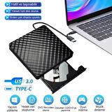 Harici Yazıcı Type-C USB 3.0 Hızlı Okuma/Yazma Tak Çalıştır Taşınabilir Geniş Uyumluluk Az Güç