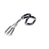 Fasetli Lapis Lazuli Taşlı Gümüş Tespih