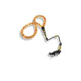 Mini Fasetli Kehribar Gümüş Tespih