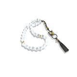 Panter Figürlü Kristal Kuvars Taşlı Gümüş Tespih