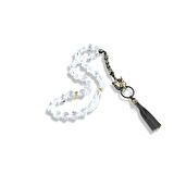 Panter Figürlü Kristal Kuvars Taşlı Gümüş Tespih