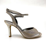 𝐀𝐑𝐆𝐄𝐍𝐀 | 𝐆𝐄𝐋𝐓𝐎𝐍𝐘® Gümüş Gri Yumuşak Deri El Yapımı Kadın Topuklu Ayakkabı • Tango • Düğün • Gece