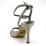 𝐀𝐑𝐆𝐄𝐍𝐀 | 𝐆𝐄𝐋𝐓𝐎𝐍𝐘® Gümüş Gri Yumuşak Deri El Yapımı Kadın Topuklu Ayakkabı • Tango • Düğün • Gece