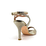 𝐀𝐔𝐑𝐄𝐋𝐈𝐀 | 𝐆𝐄𝐋𝐓𝐎𝐍𝐘® Altın Simli & Parlak Detaylı El Yapımı Kadın Topuklu Ayakkabı • Tango • Düğün • Gece