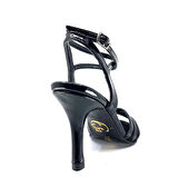 𝐂𝐎𝐑𝐕𝐄𝐋𝐋𝐀 | 𝐆𝐄𝐋𝐓𝐎𝐍𝐘® Siyah Rugan Deri & Süet Detaylı El Yapımı Kadın Topuklu Ayakkabı • Tango • Düğün • Gece