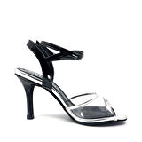 𝐋𝐔𝐗𝐄𝐍𝐀 | 𝐆𝐄𝐋𝐓𝐎𝐍𝐘® Siyah Rugan & Şeffaf Bantlı El Yapımı Kadın Topuklu Ayakkabı • Tango • Düğün • Gece