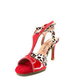 𝐒𝐀𝐕𝐄𝐍𝐀 | 𝐆𝐄𝐋𝐓𝐎𝐍𝐘® Leopar Desen & Kırmızı Rugan El Yapımı Kadın Topuklu Ayakkabı • Tango • Düğün • Gece