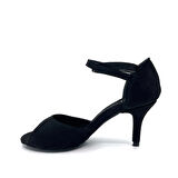 𝐕𝐄𝐋𝐕𝐄𝐍𝐀 | 𝐆𝐄𝐋𝐓𝐎𝐍𝐘® Siyah Deri Süet El Yapımı Kadın Topuklu Ayakkabı • Tango • Düğün • Gece • Özel Davet