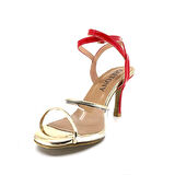 𝐕𝐈𝐕𝐄𝐋𝐋𝐀 | 𝐆𝐄𝐋𝐓𝐎𝐍𝐘® Kırmızı Rugan Deri & Altın Detaylı El Yapımı Kadın Topuklu Ayakkabı • Tango • Düğün • Gece