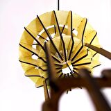 Çocuk Genç Odası Için Doğal Ahşap Mdf 3d Puzzle Lazer Kesim Uçan Balon Avize