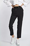 Bel Lastikli Slim Fit Kumaş Pantolon
