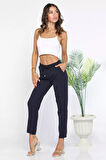 Bel Lastikli Slim Fit Kumaş Pantolon