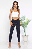 Bel Lastikli Slim Fit Kumaş Pantolon