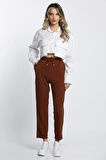 Bel Lastikli Slim Fit Kumaş Pantolon