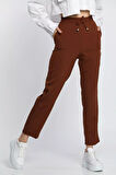 Bel Lastikli Slim Fit Kumaş Pantolon