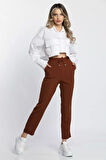 Bel Lastikli Slim Fit Kumaş Pantolon