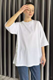 Yan Çıtçıtlı Oversize Tişört ( S-m-l-xl Uyumludur)