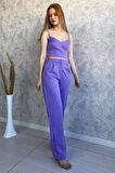 Crop Büstiyer Pantolon İkili Takım