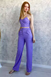 Crop Büstiyer Pantolon İkili Takım