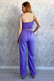 Crop Büstiyer Pantolon İkili Takım