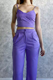 Crop Büstiyer Pantolon İkili Takım