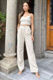 Crop Büstiyer Pantolon İkili Takım