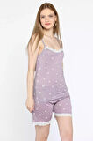 Askılı Yakası Dantel Detaylı Kadın Pijama Takımı