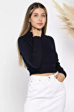Fitilli Crop Triko Kazak