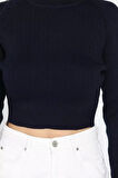 Fitilli Crop Triko Kazak
