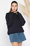 Kadın Şardonlu Üç İplik Sweatshirt