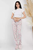 Kadın Beli Lastikli Desenli Pijama Altı