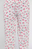 Kadın Beli Lastikli Desenli Pijama Altı