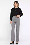Kadın Yüksek Bel Ön Çimalı Pantolon