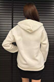 Kapüşonlu Üç İplik Şardonlu Kadın Sweatshirt