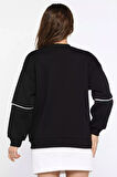 Kadın Üç İplik Şardonlu Nakışlı Sweatshirt