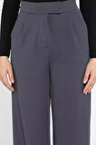 Kadın Yüksek Bel Cırtlı Bol Paça Palazzo Pantolon