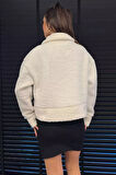Kadın Oversize Peluş Ceket